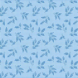 Tissu Andover fabrics - Play and Simple - Wheat gingham cornflower