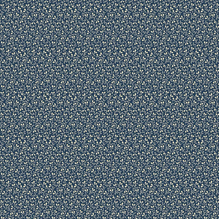 Andover fabrics - Indigo Cheddar - Berry vine indigo