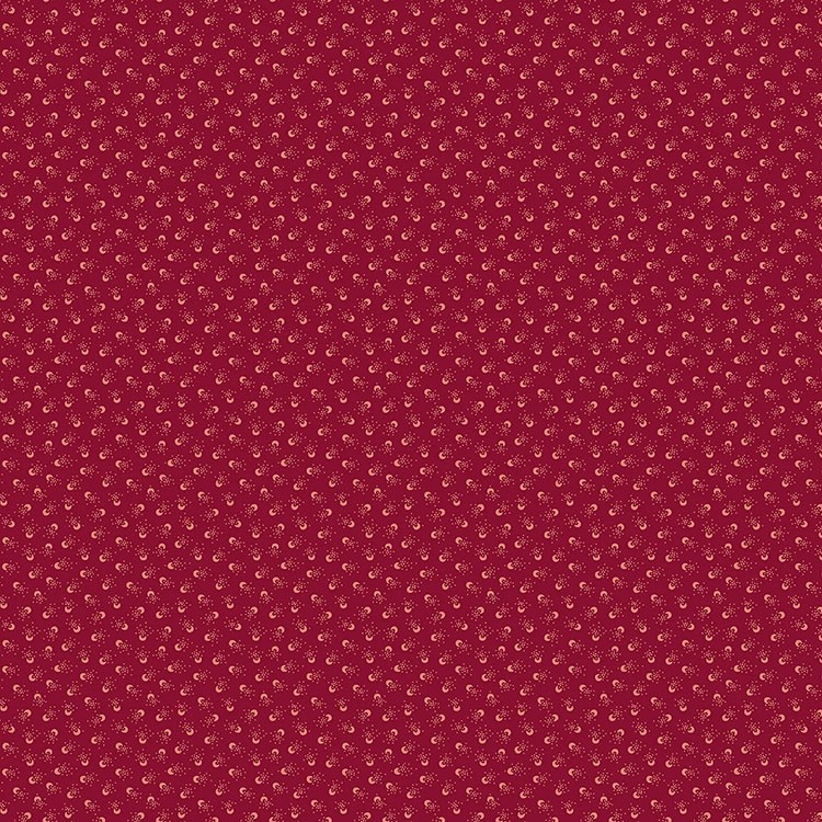 Andover fabrics - Latte - Spilt beants barn red