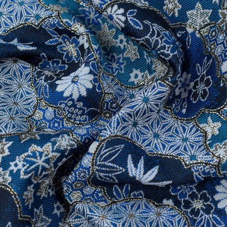 Tissu jacquard - Nuage bleu