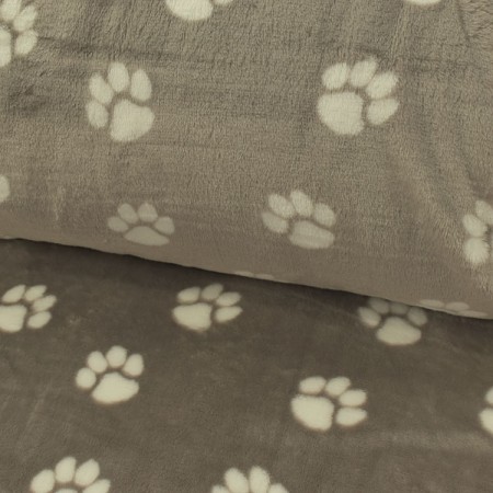 Tissu fausse fourrure - Papatte gris