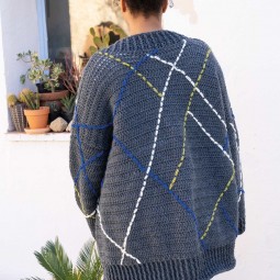 Kit de crochet - Gilet brodé - Super merino