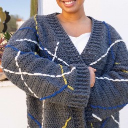 Kit de crochet - Gilet brodé - Super merino