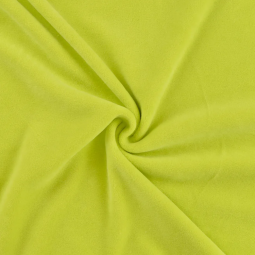 Tissu jersey velours - Citron