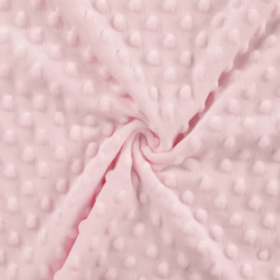 Tissu minky - Dots rose clair