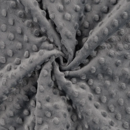 Tissu minky - Dots gris foncé