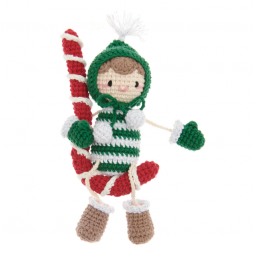 Kit de crochet - CAL Noël 2024 - Dancing Santa helper candy cane