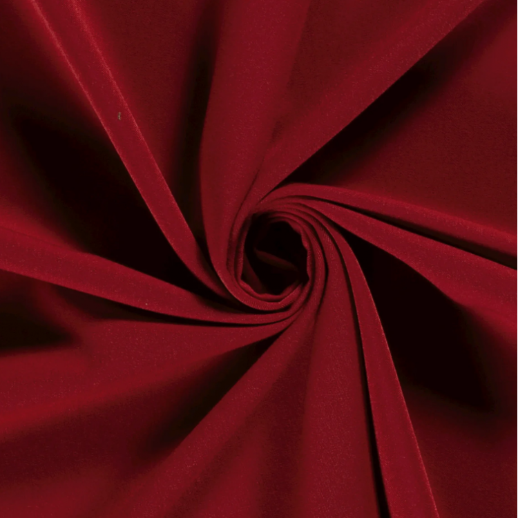 Tissu gabardine - Rouge foncé