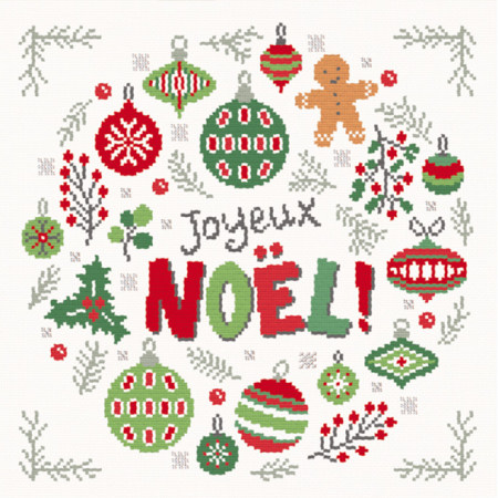 Fiche de broderie Lilipoints : Joyeux noël