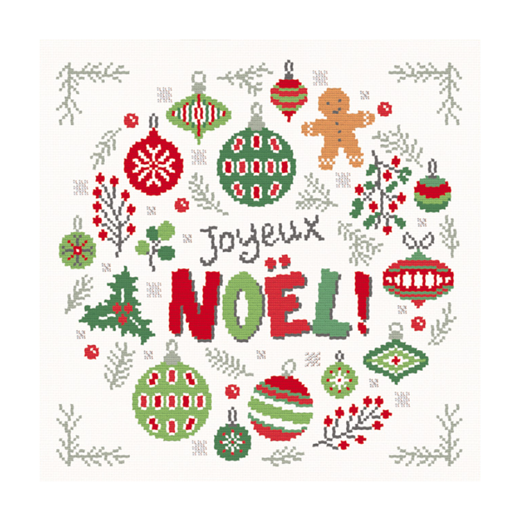 Fiche de broderie Lilipoints : Joyeux noël