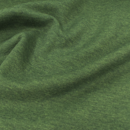 Tissu jersey sweat - Vert foncé chiné vert clair