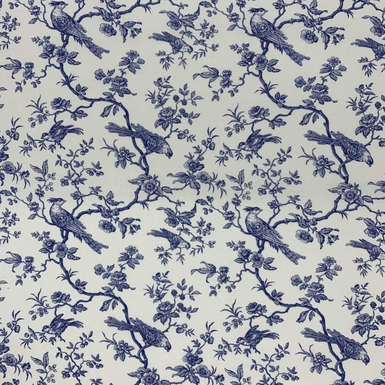 Tissu coton - Mini mésange bleu