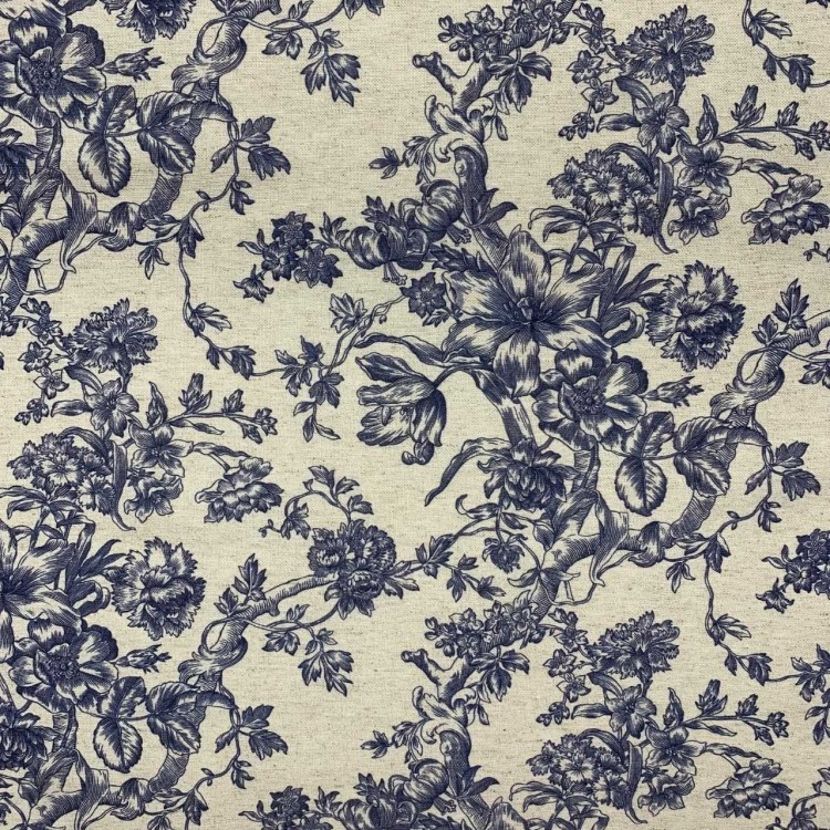 Toile bachette - Fleur de jouy