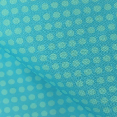 Tissu fantaisie - Dot to Dot - Pois lagon et turquoise