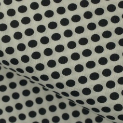 Tissu fantaisie - Dot to Dot - Pois noir et blanc