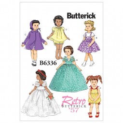 Patron Butterick 6336 - Robe rétro de poupée