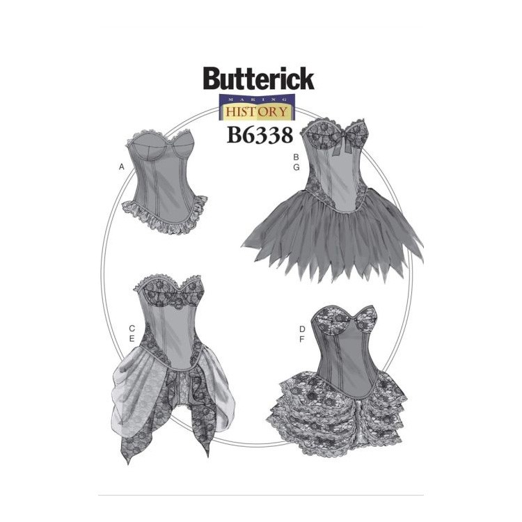 Patron Butterick 5338 - Corset et jupe historique femme