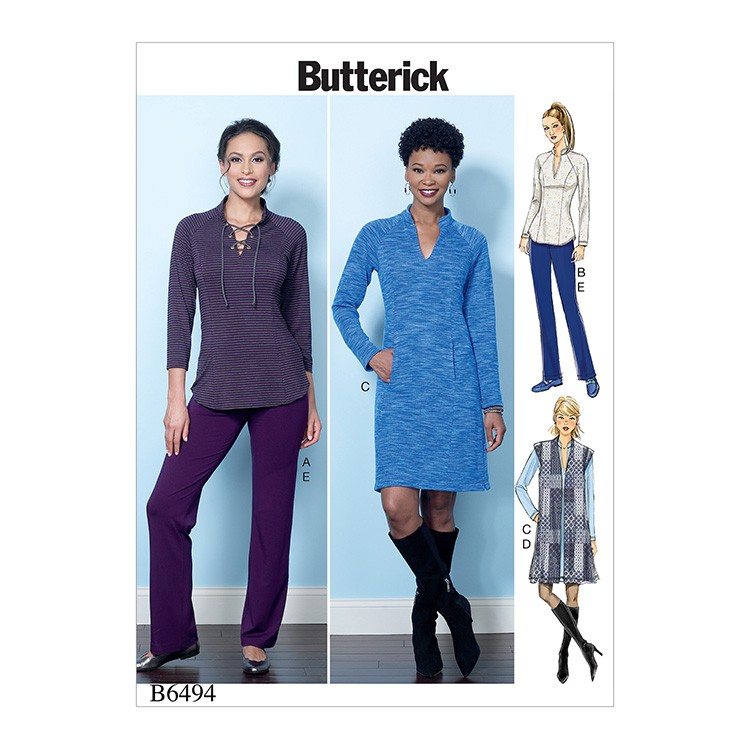 Patron Butterick 6494 - Robe pantalon et haut