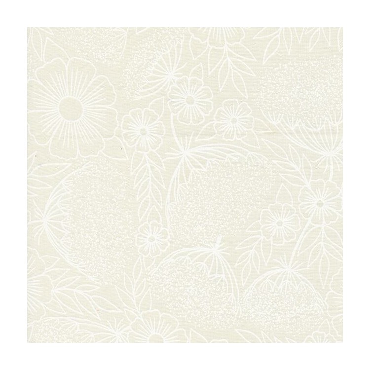 Tissu fantaisie - Field of flowers - Queen Annes Lace Porcelain White