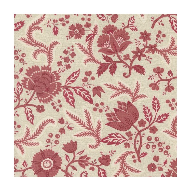 Tissu fantaisie - rouennerie Trois - Rose