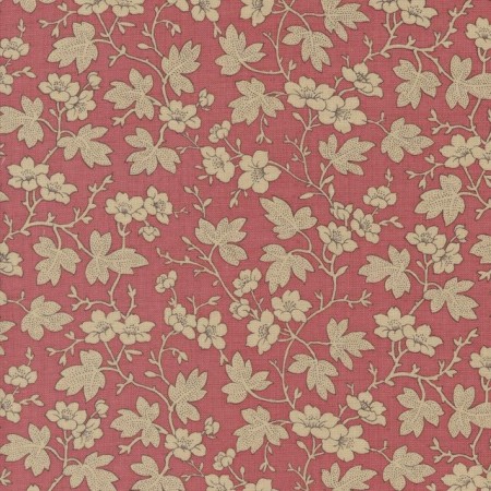 Tissu fantaisie - rouennerie Trois - Faded red