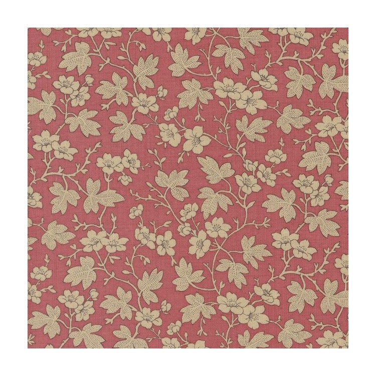 Tissu fantaisie - rouennerie Trois - Faded red