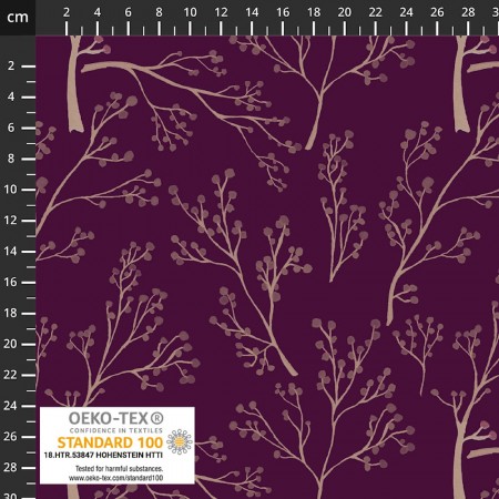 Tissu viscose - Brindille violet