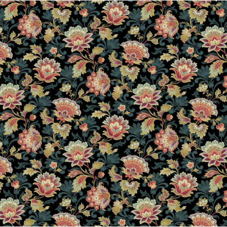 Tissu Edita Sittar - Dahlia - Main print canterbury