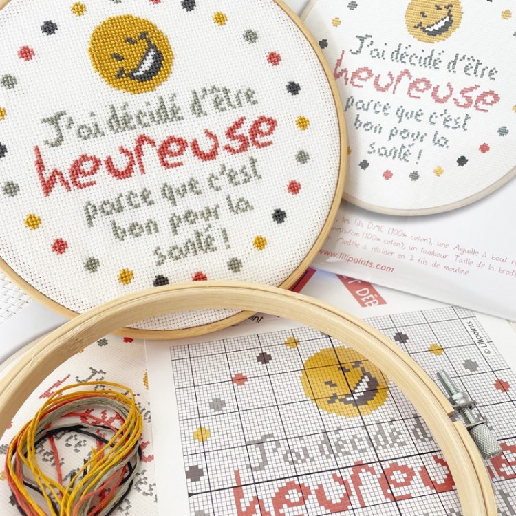 Kit de broderie Lilipoints - Heureuse