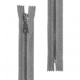 Fermeture à glissière injectée 6 mm non séparable argenté