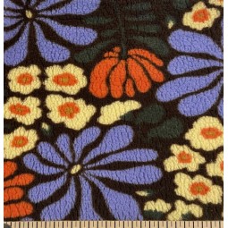 Tissu fausse fourrure - Sandrine marron et orange