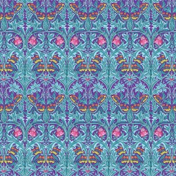 Tissu Kaffe Fassett - Jacinthes sur fond violet