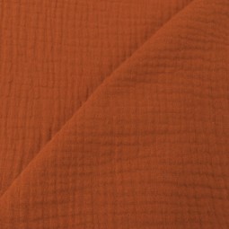 Tissu double gaze - Rouille