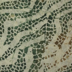 Tissu - Batik serpentin vert