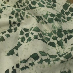 Tissu - Batik serpentin vert