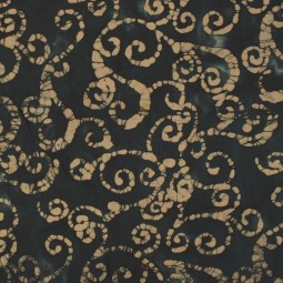 Tissu - Batik spiral beige