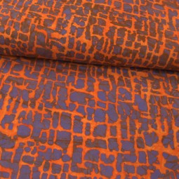 Tissu - Batik lave parme