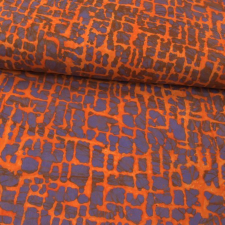 Tissu - Batik lave parme