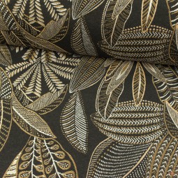 Tissu jacquard - Legende noir