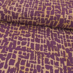 Tissu - Batik lave violet