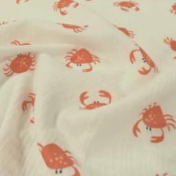 Tissu double gaze - Crabs