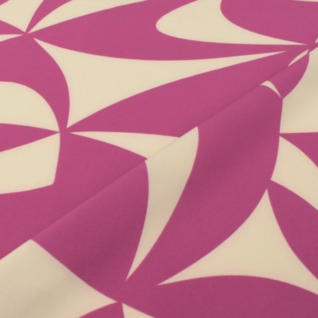 Tissu Polyester - Toupie rose