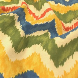 Tissu viscose - Zigzag multicolore