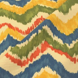 Tissu viscose - Zigzag multicolore