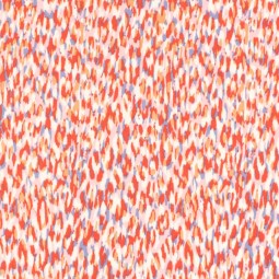 Tissu viscose - Popeline abstrait lila orange