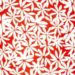 Tissu coton - Ataroa rouge