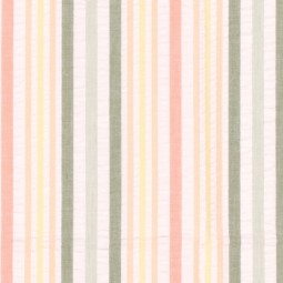 Tissu seersucker - Rayures multicolores