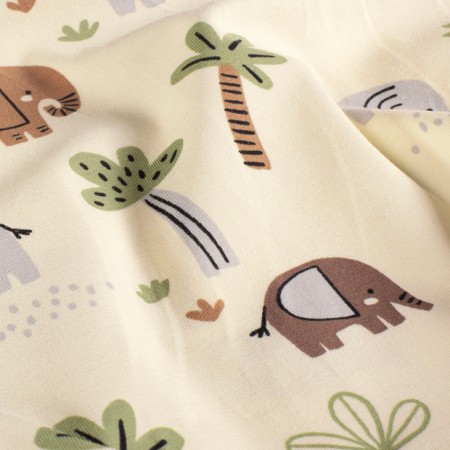 Tissu jersey coton - Elephants