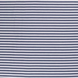 Tissu jersey coton - Rayure indigo