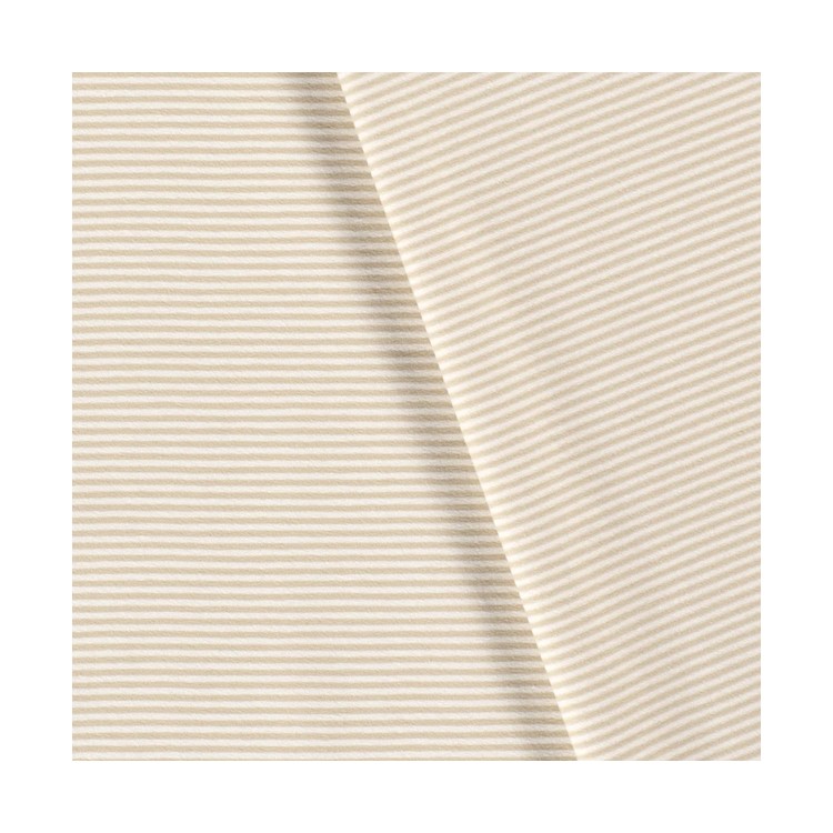 Tissu jersey coton - Rayures beige